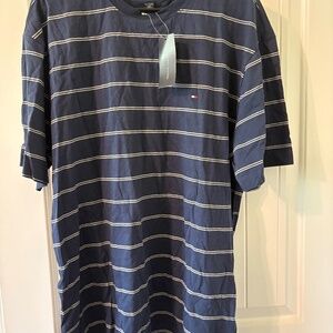 Tommy Hilfiger Blue striped tee sz-XL